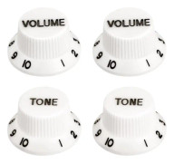 Hastighetskontrollknoppar 6 mm ID 2 volym 2 ton Top Hat gitarrknoppar för ST/SQ elgitarr plast