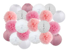 21 stücke fönster tak dekoration papper blomma boll honungskaka B
