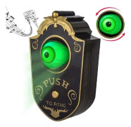 IC Halloween dörrklocka dekoration, Haunted Doorbell Animerad ögonglob Halloween-dekor med spöklika ljud