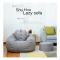 Lazy Sofa Cover Liggstol Cover Tyg Fåtöljsöverdrag Ofyllda stolsöverdrag Pall Tatami vardagsrumsmöbler (mörkgrå, 70 × 80 cm)