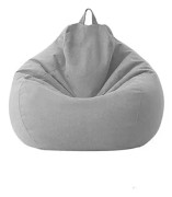Lazy Sofa Cover Liggstol Cover Tyg Fåtöljsöverdrag Ofyllda stolsöverdrag Pall Tatami vardagsrumsmöbler (mörkgrå, 70 × 80 cm)
