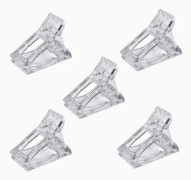 5 stycken nagelverktygsklämmor, transparenta nagelspetsklämmor, nagelkonstverktygsklämma, nagelklämma