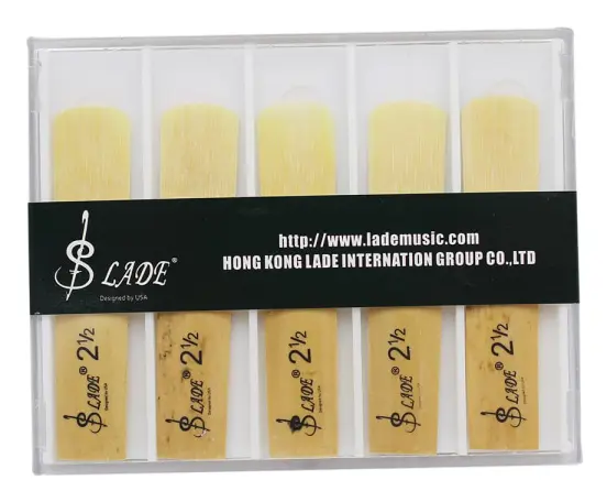 10 x Saxofonreeds 2.5 Hög ljud med transparent förvaringslåda för spelinstrument Musikinstrument Tillbehör（stil 2）