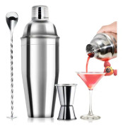 1 st Set med cocktailblandningsverktyg i rostfritt stål