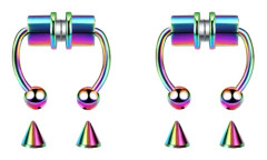 Magnetisk Septum Näsring Hästsko Falska Falska Näs Septum Ringar