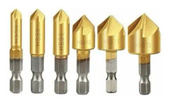 6 st träbearbetningsfräs HSS 90° försänkare karbidfasfräs 6mm 8mm 9mm 12mm 16mm 19mm