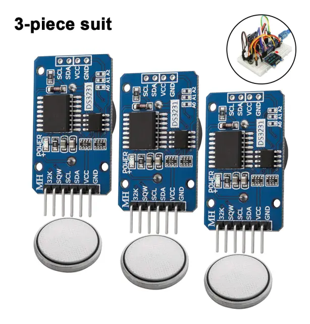 3-delat set DS3231 AT24C32 IIC RTC klockmodul Realtidsklocka