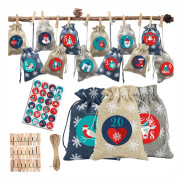 Gör-det-själv adventskalender hängande förpackningssträng
