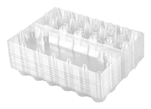 24 st plast äggkartonger Bulk klar kyckling ägg bricka hållare för familj betesmark kyckling farm Business transparent