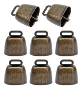8 st (bronsfärg) Betesjärnsklocka Farm Animal Bell Retrojärn