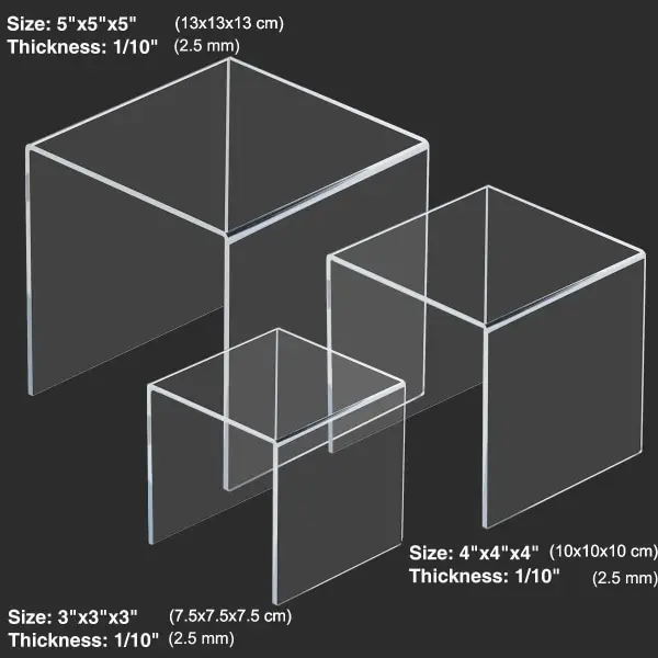 1 set akryl displayställ för figurer | Smyckesdisplayställ | transparenta displayställ