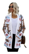 Dam tröja mid-length cardigan kappa L