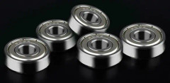 20 stycken 608 ZZ kullager, 608ZZ metall dubbelskärmad miniatyr djup spår skateboard 3D-skrivare kullager (8 x 22 x 7 mm)