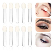 Engångsögonskuggsborstar Makeup Applikator Svamp Transparent Beauty Tools 10st/ set