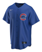 Nike Kortärmad T-shirt Mlb Chicago Cubs Official Replica Alternate Blå L Man