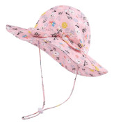 IC Söta tecknade/blommiga solhattar för baby /pojkar Justerbar solskyddshatt med bred brätte Cap