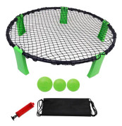 Utomhus gräsmatta, strand och baklucka Roundnet-spel för barn, tonåringar och vuxna green