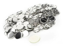 Cikonielf Blank Badge Button 100st Blank Pin Button 44mm/1.7in Round Safety Badge Emblem Medal Parts