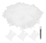 300 st Spolar för broderigarn Plast Transparent Korsstygn Upprullningsplatta Broderiverktyg