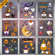 70 st Halloween Fönsterklistermärken Halloween Fönsterdekaler
