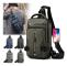 Herr Slung Crossbody Väska Anti-stöld Bröst Axel Messenger Ryggsäck Usb Port