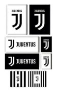 Juventus FC klistermärkesset med bubblor, vit/svart, one size