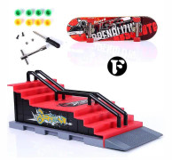 Tech Finger Skateboard Kit Finger Bike Bmx Mini Tvåhjulig Scooterbräda Skate Fingers Sport Träningsrekvisita Ramp Skate Park Leksaker Pop [DB]