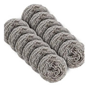 Rostfri skrapsvamp, skrubbsvamp - 12-pack