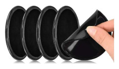 Piece Nano Magic Gel Adhesive Pads Återanvändbara Silikon Anti-Slip Mats för Biltelefon Hållare och GPS Hemmakontor Spårlös Pasta (Svart)