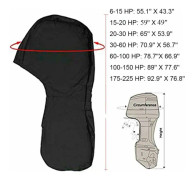 Motorhuv, Full Outboard Motor Cover, Vattentät Båt Motorhuv Passar 15-20HP