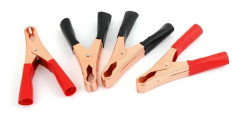 4st Koppar Isolisierte Bilbatteri Alligator Clips Klämmor Plast Grip Spets Batteriklämmor Metall Krokodil Clip Tillbehör（Röd Svart）-Lefou Sunmostar