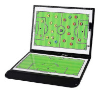 Football Coaching Board Coaches Urklipp Tactical Magnetic Board Kit med torr radering, markörpenna och dragkedja