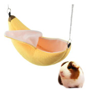 Hamster hängande hus hängmatta banan design smådjur bomull bur sovande djur bo säng råtta hamster leksak bur gunga