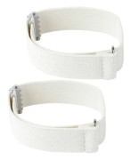 Manschett Anti-Slip Arm Loop Bartender Elastisk Ärm Loop Manschett 1 Par (Vit)