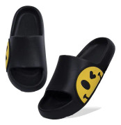 Dww-noir Femmes Hommes Plage Chaussons D't Sliders Sandaler,chaussons Enfant Souples,salle De Bains Piscine Douche Anti-slip Pantoufles Tång Pour Int
