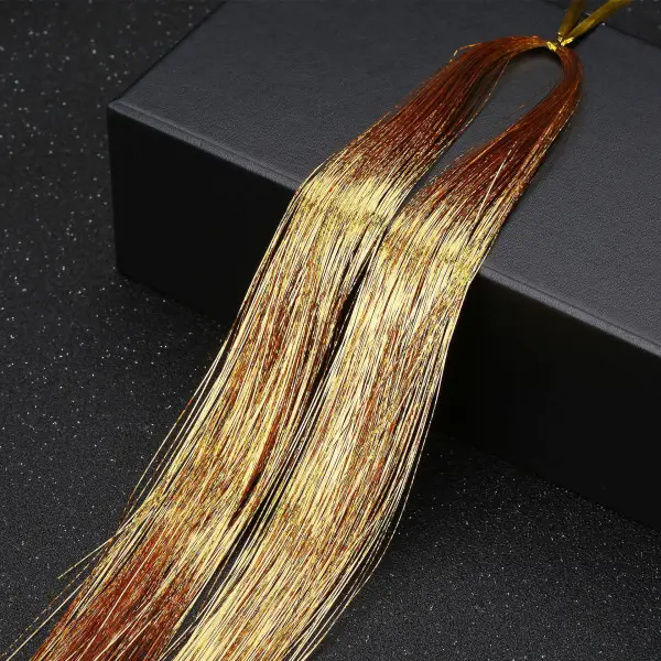 36 tum Hårtinsel Glittrande Glitter Tinsel Fehår Förlängningar Värmebeständiga Fest Höjdpunkt, wz-300 (FMY)