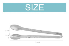 Rostfritt stål Ice Hink Tong - Mini Servering Tong Metal Appe