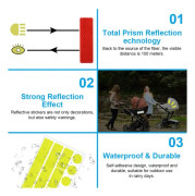 4 st PET reflekterande klistermärken reflekterande tejp slitstark reflekterande