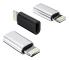 Micro USB-hona till Lightning-hane laddningsadapter (3-pack) Android-laddningskabel portanslutning kompatibel för iPhone/iPad laddsladd datakonverterare