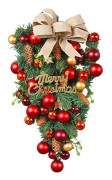 Julkrans Dekorativ Hängande Ornament Jul Konstgjord Krans Dekoration För Framdörr, Vägg, Spis