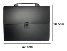 Fickor expanderande filmapp Organizer med handtag, svart