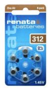 Hörapparatbatteri med 6 st nr 312 Brown P312 PR41 ZL3[606]