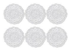 6 st. Dockhus Spetsbordstabletter Dockhus Spetsbordstabletter Dockhus Tillbehör Vit 4X0.1CM