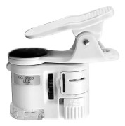 100x Zoom Clip-on Mikroskop med LED-lampa, Bärbar Förstoringsglas Fickförstoringsglas