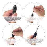 25-delars Set med Handborr, 25 Mini Spiralborr (0,6-3 mm) med 1 Handtag för Smycken, Trä, Plast