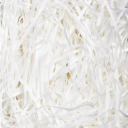 500g vitt strimlat papper med mjuka lockar för förpackning, idealisk för