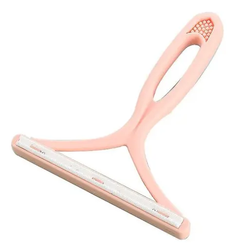 Bärbar epilator kläder fluff rakblad manuell borste skrapa skrapa verktyg (rosa)