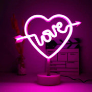 Ljusstark LED-neonbelysning - USB-driven - Varmvit - Borddekoration