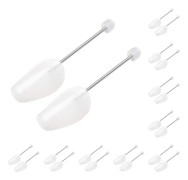 10 par plastskoträd för män (vita)