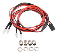 1/24 RC LED-lampor Axial Scx24 Led-lampor SCX24 90081 AXI00002 Uppgraderingsdelar Rc Crawler Led-ljusset 2 Vit 2 Röd 3 mm